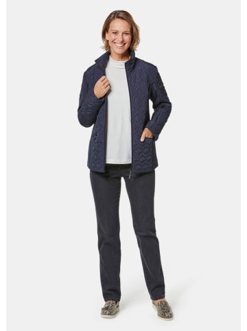GOLDNER Leicht wattierte Steppjacke in taubenblau / marine