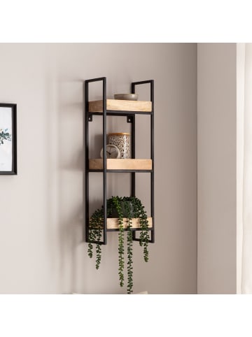 FineBuy Wandregal in Braun / Mango / 27x18x77