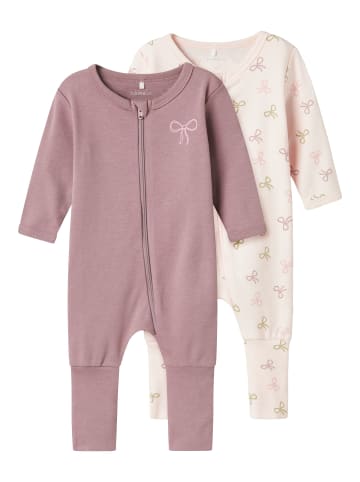 name it 2er Pack Schlafstrampler NBFNIGHTSUIT PINK BOW in barely pink