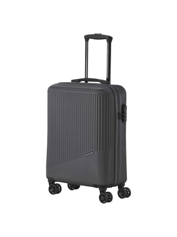 travelite Bali - 4-Rollen-Kabinentrolley S 55 cm (weiß/cognac) in anthrazit