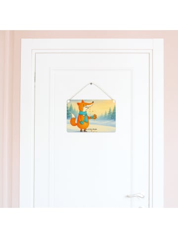 Mr. & Mrs. Panda Schild Fuchs Keks Design ohne Spruch in Weiß