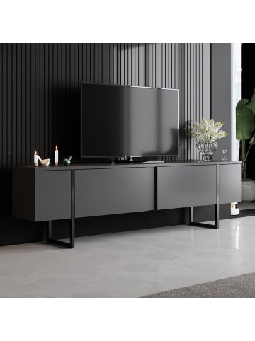 CALICOSY TV Möbel LUXE in Anthrazit / Schwarz - (W) 180 x (H) 50 x (L) 30 cm