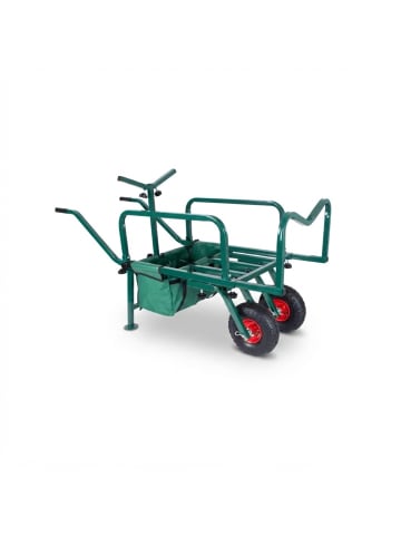 relaxdays Angelwagen-Transportwagen "2-Rad" in Grün - (B)145 x (H)65 x (T)55 cm