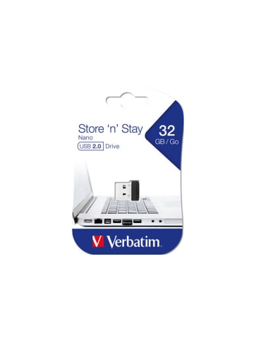 COFI 1453 Verbatim Speicherstick Nano USB Stick mit USB zu Micro USB Adapter in Schwarz