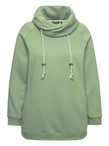 Ulla Popken Sweatshirt in salbeigrün