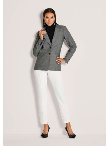 MADELEINE Eleganter Businessblazer mit Fischgratmuster in schwarz / perlweiß