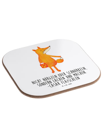 Mr. & Mrs. Panda Untersetzer Tasse Fuchs Laterne mit Spruch in Weiß