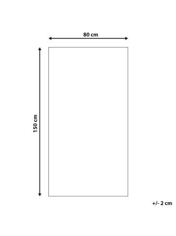 Beliani Vintage UMURLU in Bunt/Grau/Beige - (W) 80 x (H) 1 x (L) 150 cm
