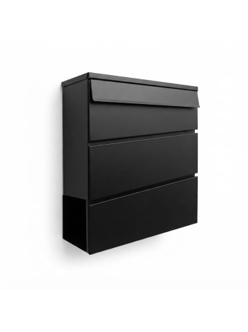 Briefkasten in Schwarz - (B)35,5 x (H)37,5 x (T)10,5 cm