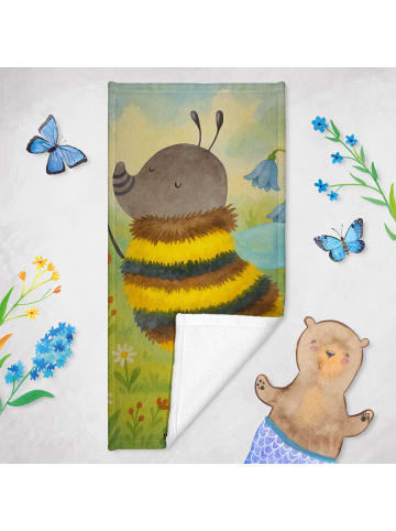Mr. & Mrs. Panda Badhandtuch Hummel flauschig Design ohne Spruch in Gelb Pastell