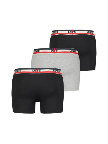 Levi´s Boxershort 3er Pack in Schwarz/Grau