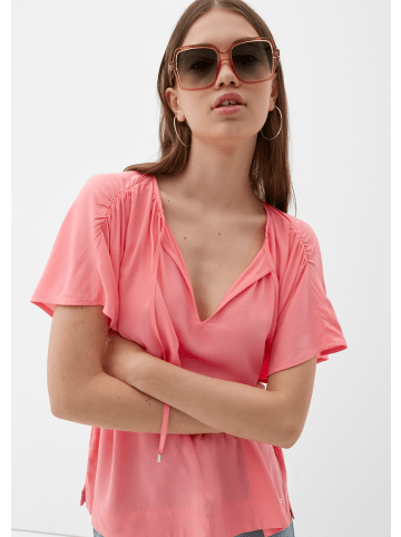 QS Bluse kurzarm in Pink