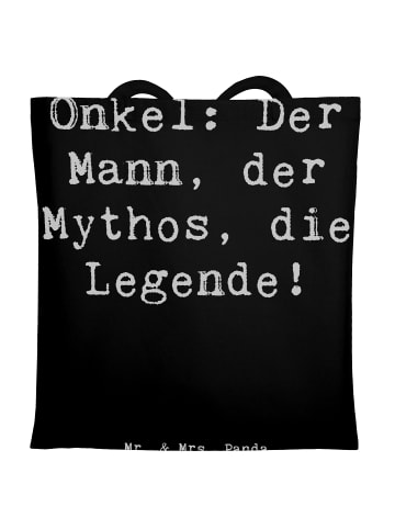 Mr. & Mrs. Panda Tragetasche Onkel Legende mit Spruch in Schwarz