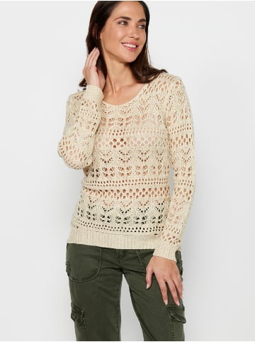 KOROSHI GESTRICKTES JERSEY in beige