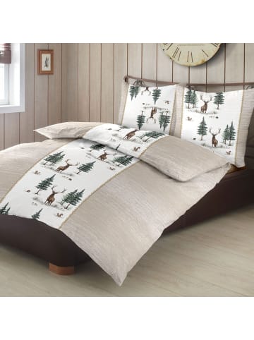 Traumschlaf Bettwäsche Hirsche in beige
