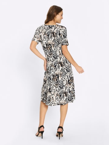WITT WEIDEN Jersey-Kleid in ecru-schwarz-bedruckt