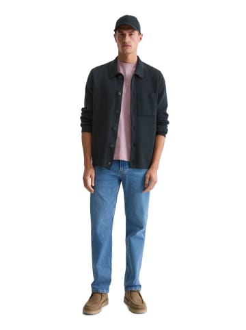 Marc O'Polo Strick-Overshirt regular in dark navy