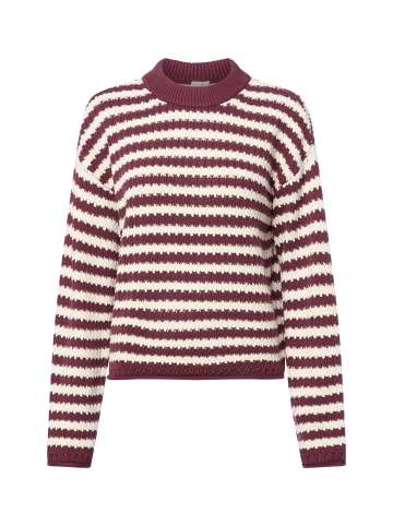 Y.A.S Strickpullover in aubergine ecru - 0001