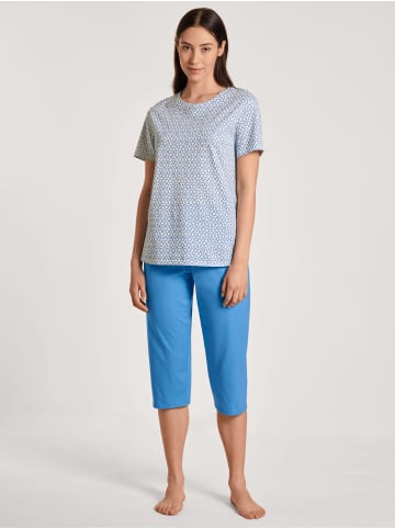 Calida Pyjama 3/4 in Azurit blu