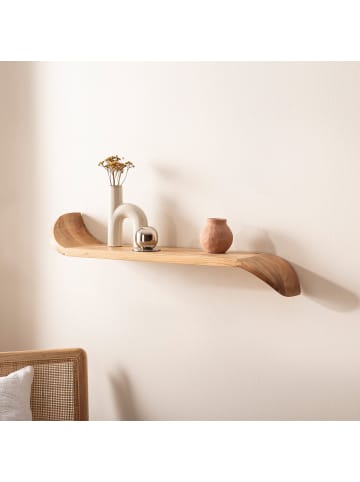 FineBuy Wandregal in Braun / Mango / 60x20x36