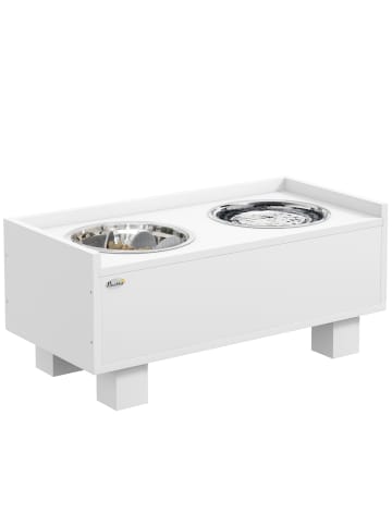 Pawhut Erhöhter Hundenapf Weiß