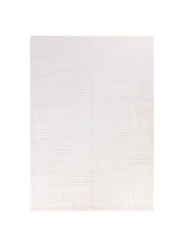 KADIMA DESIGN Teppich Kurzflor Waschbar 3D ILLER Strapazierfähig OEKO-TEX in Creme