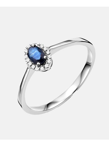Diamant L'éternel Ring aus 375 Weißgold mit Diamant mit Saphir