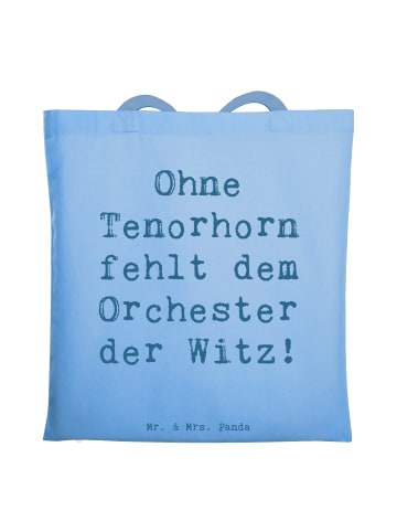 Mr. & Mrs. Panda Shopper Spruch Tenorhorn Witz mit Spruch in Sky Blue