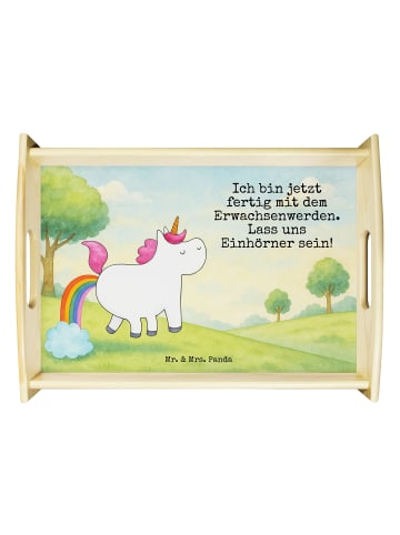 Mr. & Mrs. Panda Tablett Einhorn Pupsen Design mit Spruch in Weiß