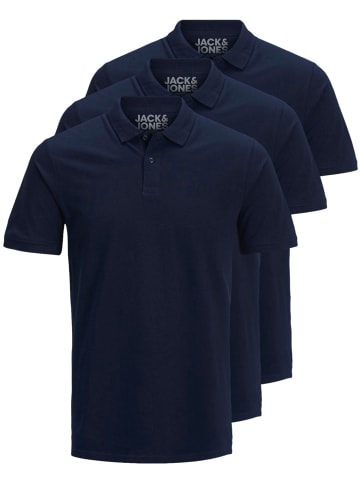 Jack & Jones 3er-Set Poloshirt in Navy