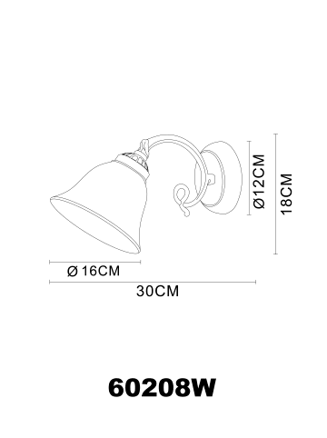 Globo lighting Wandleuchte "ODIN" in gold