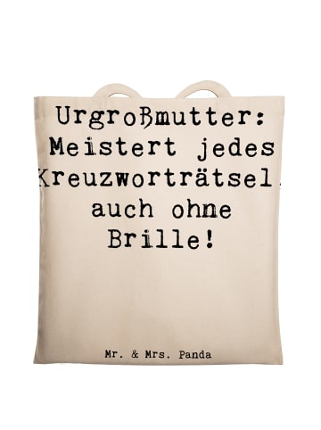 Mr. & Mrs. Panda Tragetasche Urgroßmutter Genie mit Spruch in Creme