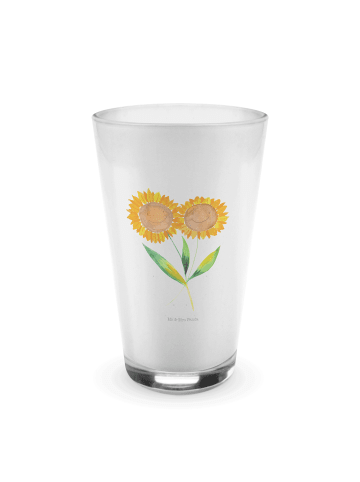 Mr. & Mrs. Panda Blümchentailglas Blume Sonnenblume ohne Spruch in Transparent