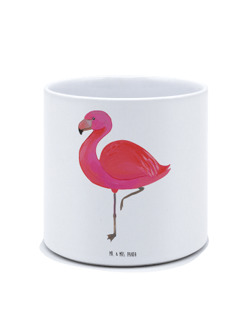 Mr. & Mrs. Panda Blumenkübel Flamingo Classic ohne Spruch in Weiß