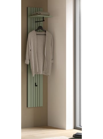 Inn.Furn Garderobenpaneel grün 31 x 160 cm, Wandgarderobe mit Kleiderstange