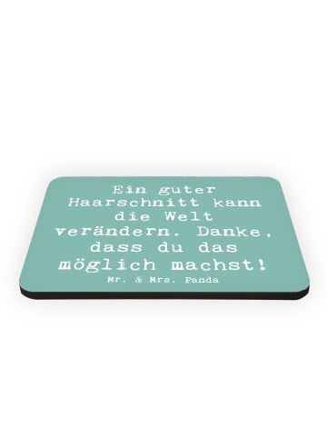 Mr. & Mrs. Panda magnet Spruch Friseur Wunder mit Spruch in Meeresbrise