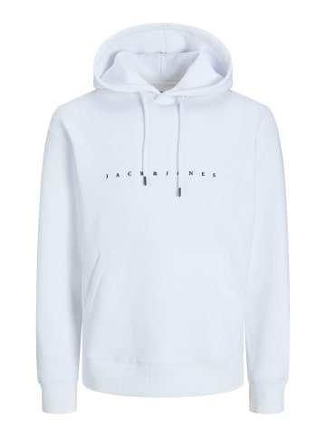 Jack & Jones Bequemer Kapuzenpullover mit dezentem Schriftzug Robust in Weiß-3