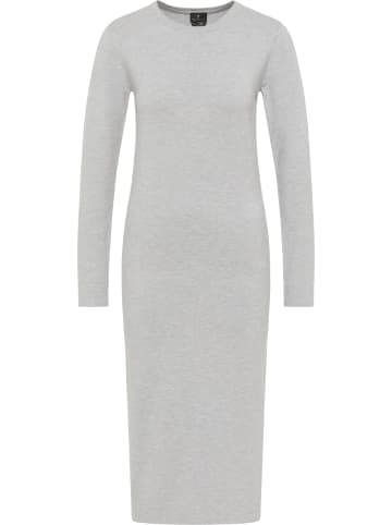 DreiMaster Klassik Damen Strickkleid in Grau Melange