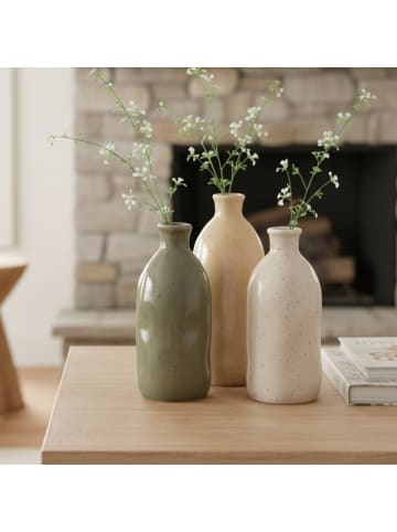 Boltze Vase Mylana aus 3er Set in beige