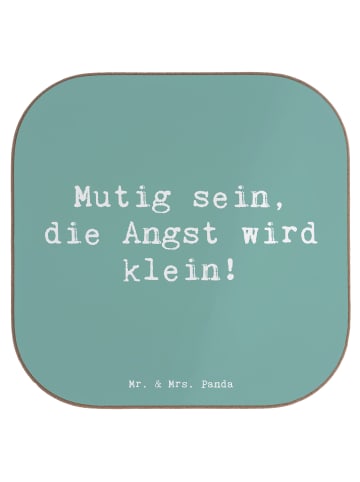 Mr. & Mrs. Panda Untersetzer für Gläser Spruch Angst überwinden ... in Meeresbrise