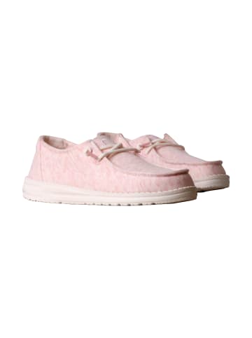 Hey Dude Wendy Stretch Jersey – Flacher Schnür-Mokassin Rose