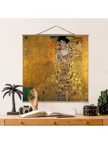 WALLART Stoffbild - Gustav Klimt - Adele Bloch-Bauer I in Gold