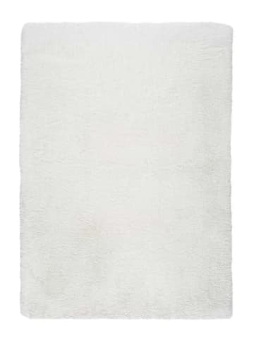 Atticgo Waschbarer Hochflor-Teppich ALPACA in weiß