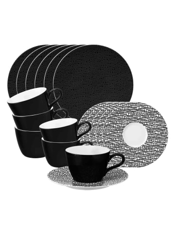 Seltmann Weiden 18er Set Kaffeeservice Life Fashion in Glamorous Black