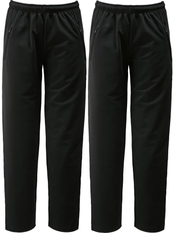 Erwin Müller Sweat Freizeithose, lang 2er-Pack in schwarz