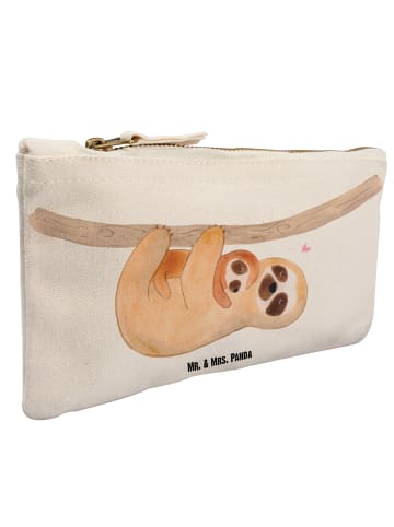 Mr. & Mrs. Panda Schminktasche Faultier Kind ohne Spruch in Weiß