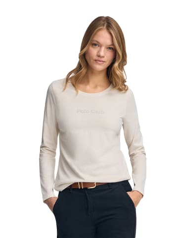 Polo Club Langarmshirt in Ecru
