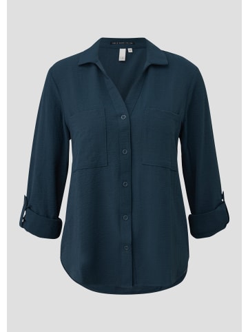 QS Bluse in 5820_tiefblau