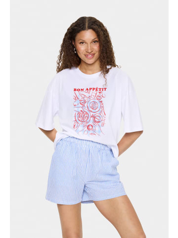 SAINT TROPEZ T-Shirt kurzarm LoralieSZ Regular fit in Bright White