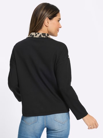 Sieh an! Sweatshirt in schwarz-sand-bedruckt